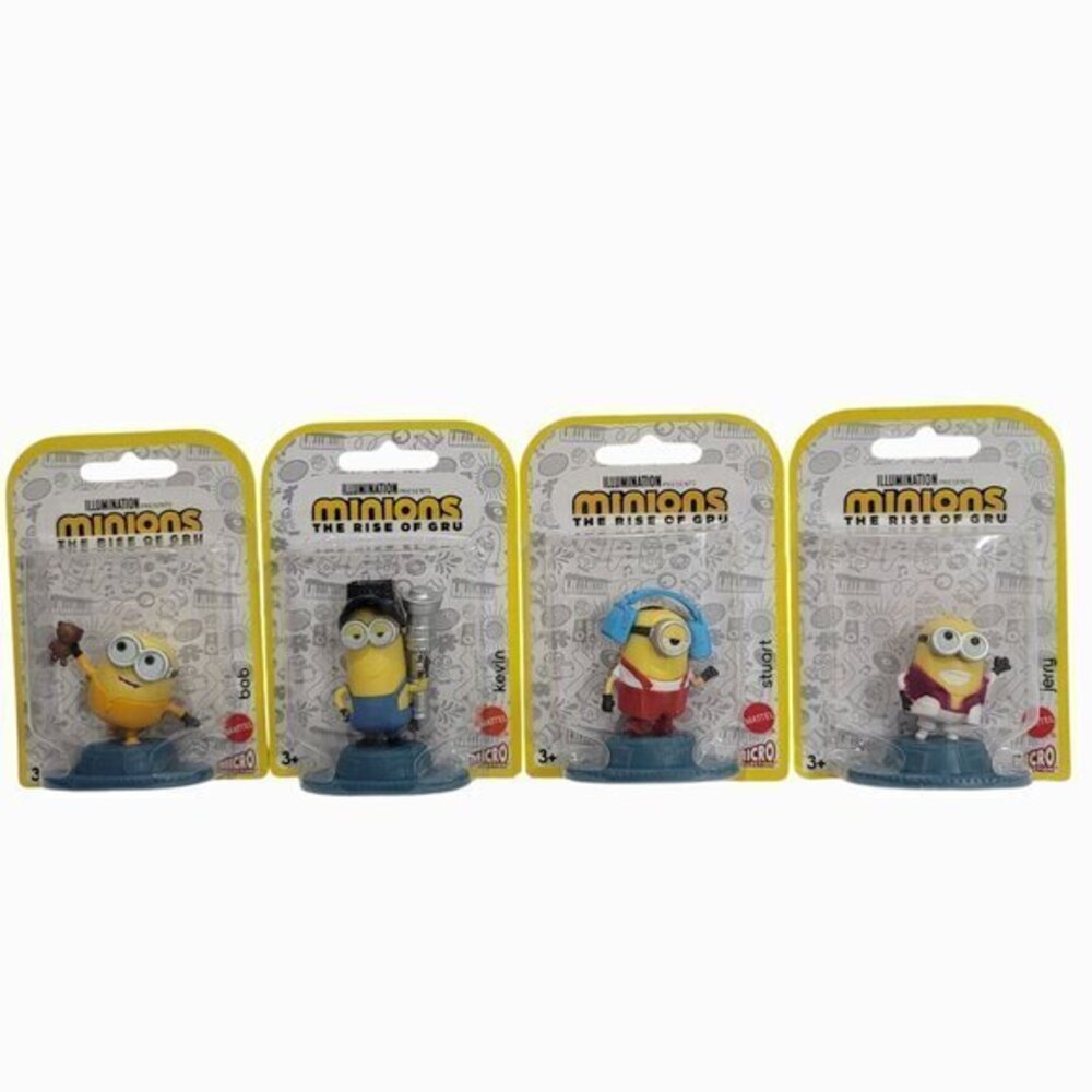Minions Micro Collection The Rise Of Gru Set Of 4 Figures Bob Kevin Stuart Jerry - Picture 10 of 10